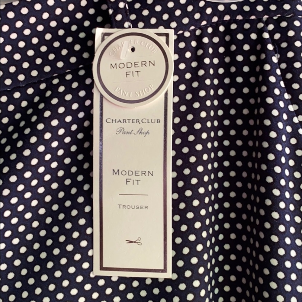 NWT Charter Club Modern Fit Trouser- 14